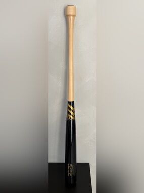 Marucci Wood Baseball Bat in Natural and Black with Gold Accent